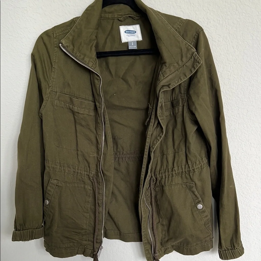 Old Navy Army Green Utility Jacket - Picture 2 of 5